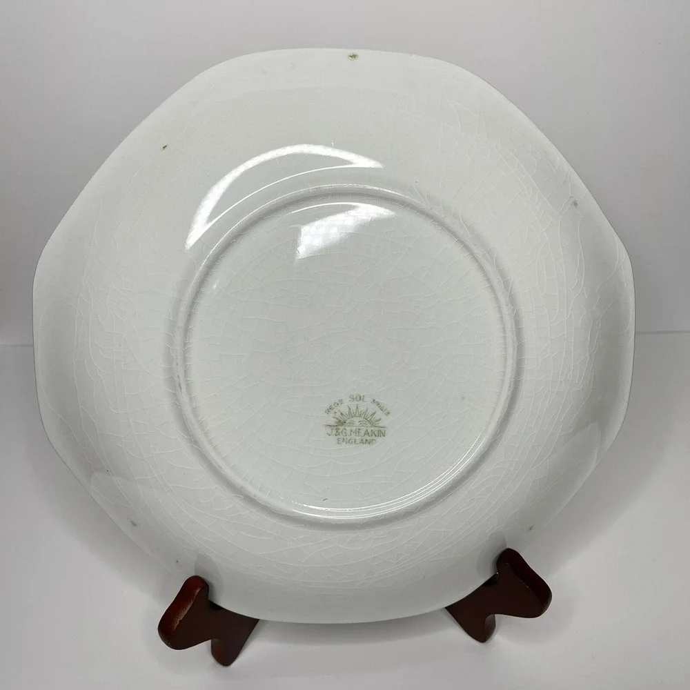 Antique J & G Meakin Dinner Plate Platter‎ England 391413 Crazing
